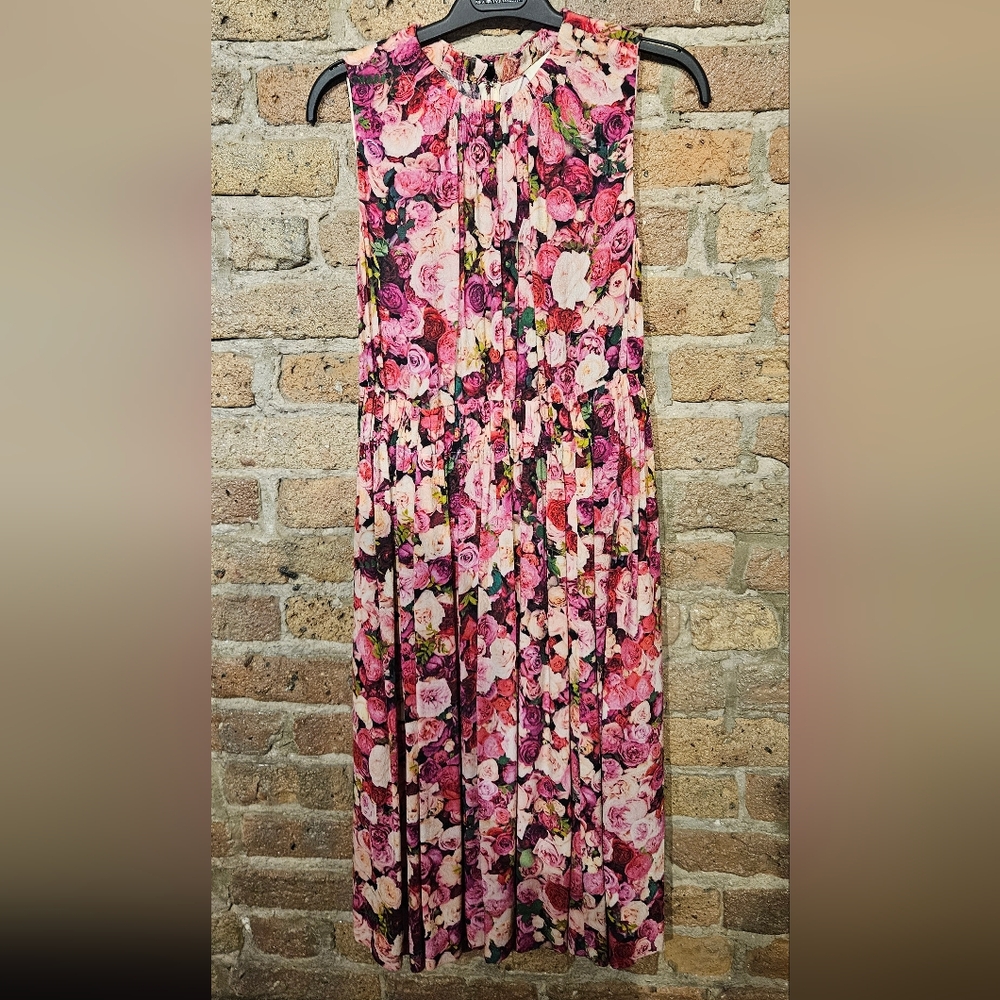 Kate Spade peony print tie back dress